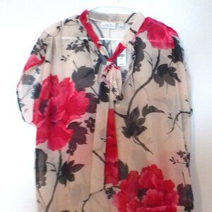 Sweet Pea for New York & Company Sheer Floral Tie – Women’s Large – #1488